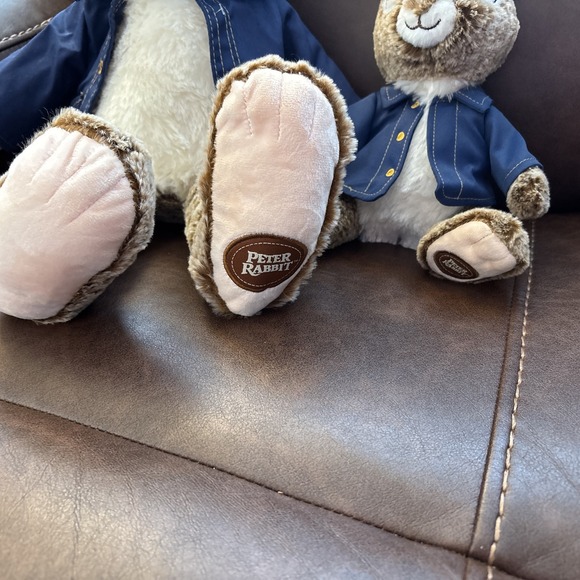 Peter Rabbit 21" Plush Stuffed Bunny Blue Jacket Beatrix Potter & Baby Rabbit - Picture 6 of 7